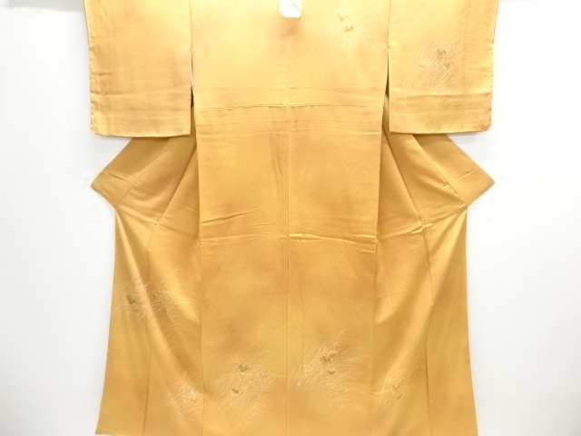 JAPANESE KIMONO / HOMONGI / UNUSED / EMBROIDERY /  IVY LEAVES